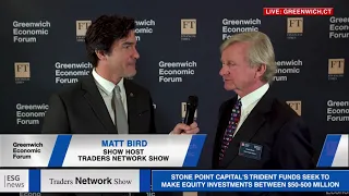 Chuck Davis, CEO of Stone Point Capital with host Matt Bird | #GreenwichEconomicForum