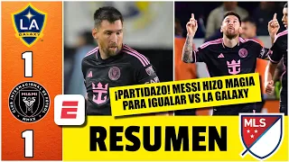 LIONEL MESSI se vistió de héroe y SALVÓ al INTER MIAMI. Rescató el empate 1-1 vs LA GALAXY | MLS