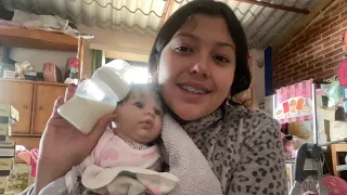 Reborn baby Camila’s morning routine