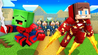 JJ Became Iron Man and Mikey Became Spider-Man in Minecraft Challenge (Maizen Mizen Mazien) Parody