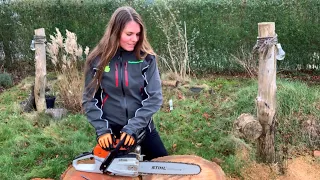 Stihl MS 261 C chainsaw maintenance and cleaning