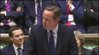 Cameron Receives Standing Ovation in Parliament