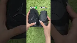 Real ✅ Vs Fake ❌ Jordan 4 Black Cat #sneakerhead #sneakers #viral