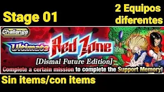 Sin Items | Stage 01 | Dismal Future Edition | Ultimate Red Zone | español | Dokkan Battle