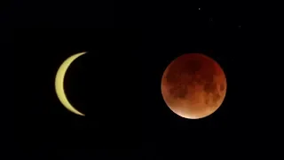 Затмение луны и противостояние Марса  27 07 2018  Moon eclipse