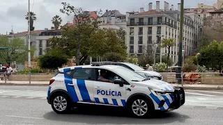 Ambulance & Police in Lisbon. Portugal