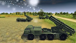 Today, New Ukrainian 9k57 Uragan Destroyed a Convoy of Russian soldiers  MOWAS2 Battle Simulation