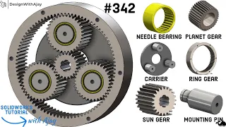 How to Design a Single Stage Planetary Gearbox #342 | DesignWithAjay | | CAD 3D Designer |