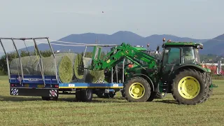 [CARICO E TRASPORTO BALLE MEDICA 2022] JOHN DEERE 5200R-JOHN DEERE 6330-BICCHI