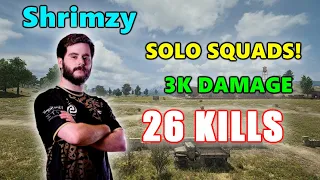 Soniqs Shrimzy - 26 KILLS (3K DAMAGE) - SOLO SQUADS! - PUBG