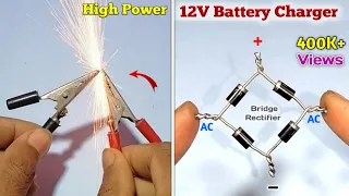 How to Make a 12 Volt Battery Charger at Home | 12V Battery Charger | Homemade 12V  Battery Charger