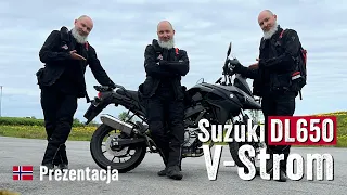 Mój nowy, czarny motocykl Suzuki DL650 V-Strom rocznik 2019 z bliska. Prezentacja motocykla :)