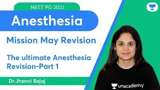 Mission May Revision: The Ultimate Anesthesia Revision-Part 1 | Let's Crack NEET PG | Dr. Jhanvi