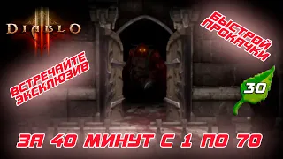 Diablo 3 - Эксклюзивная быстрая прокачка ,только для 30-го сезона, за 40 минут до 70-го уровня