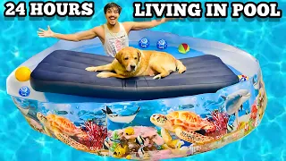LIVING IN POOL FOR 24 HOURS CHALLENGE WITH LEO | Anant Rastogi