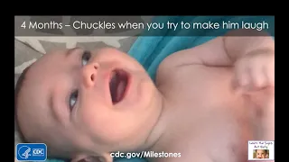 4 Months – Chuckles when you try to make him laugh
