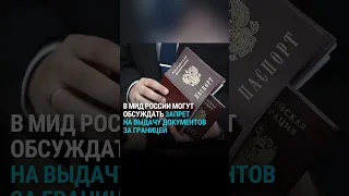 В МИД России могут обсуждать запрет на выдачу документов россиянам за границей #россия #мид #война