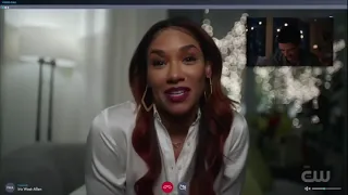 The Flash 8x09 (Ending Scene) Chester & Allegra support each other/ Iris & Barry Video Chat