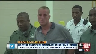 Escaped inmate booked back into jail