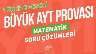 TÜRKİYE GENELİ BÜYÜK PROVA | AYT MATEMATİK ÇÖZÜMLERİ