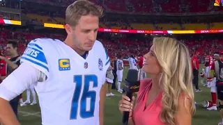 Jared Goff NBC Postgame Interview | Lions vs Chiefs NFL 2023