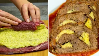 Rollo de carne con mucho sabor y muy fácil | Gustoso.TV