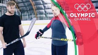 Ice Hockey Champion vs Fitness YouTuber - Buff Dude Tries an Olympian's Workout | Hitting the Wall