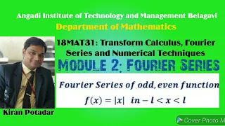 18MAT31: Obtain Fourier series of f(X)=lxl in (-l,l)