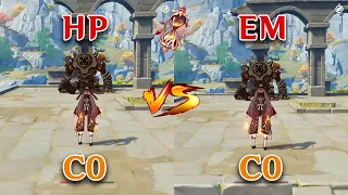 Hu Tao Build!! HP Sands vs EM Sands!! which is the best? Gameplay COMPARISON!!!