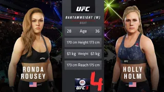 Ronda Rousey vs. Holly Holm 4 || UFC 296 || Gameplay #rondarousey #hollyholm #ufc3 #ufc