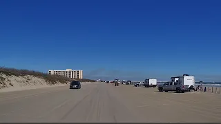 Port Aransas TX - Driving on the Beach