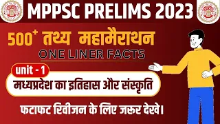 UNIT 1  MPPSC Prelims 2023 | मध्य प्रदेश का इतिहास | MPGK | MP CULTURE MPPSC PRE 2023