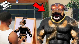 Franklin Using Magical Painting To Draw Most Powerful Chop Ever ! GTA 5 new
