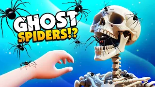 GHOST Spiders Attacked Me in a Haunted House! - Kill It With Fire 2