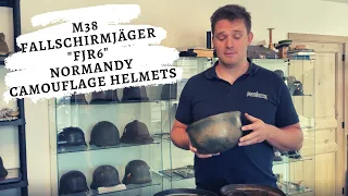 M38 Fallschirmjäger FJR6 camouflage paratrooper helmets | Bevo-militaria.com