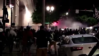 Federal agents fire tear gas at Portland protesters