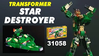 Tutorial: Lego 31058 (Mighty Dinosaurs) Alternate Design Star Destroyer (Star Wars) transformer