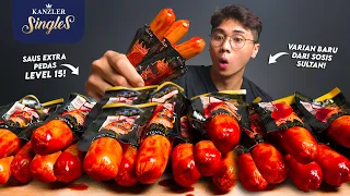 VIRAL!! MUKBANG PULUHAN KANZLER SINGLES SAUS GOCHUJANG TERBARU EXTRA PEDAS LVL 15!!🥵