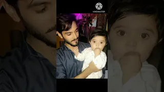 Wahaj Ali picture with daughter #shorts #whatsapp #videos #subscribe #my #youtube #chenal👈