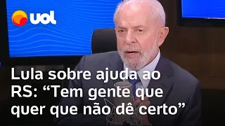 Lula diz que fake news sobre Rio Grande do Sul desmerecem quem está ajudando: 'Aposta na desgraça'