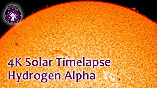 Three Hours of the Sun in Hydrogen-Alpha Light - 4K