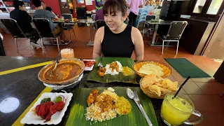 Eating Indian Food - Banana Leaf Platter