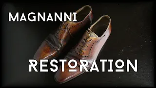 Thrifted Magnanni shoes restoration