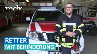 Einbeiniger Feuerwehrmann an vorderster Front | MDR um Zwei | MDR