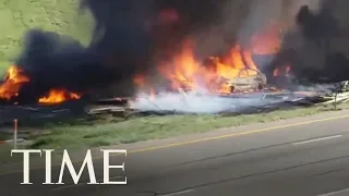 Livestream Footage Captures Fiery Crash Outside Denver | TIME