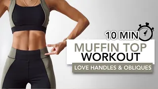 10 MIN MUFFIN TOP WORKOUT (Love Handles & Obliques) | Simit Bölgesi Eritme | Eylem Abaci