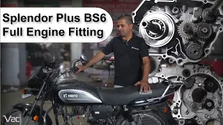 Splendor Plus BS6 Full Engine Fitting | Splendor Plus BS6 Engine Rebuild | HF DLX BS6 Engine Fitting