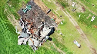 Drone Footage Reveals Tornado Damage In Scranton, AR