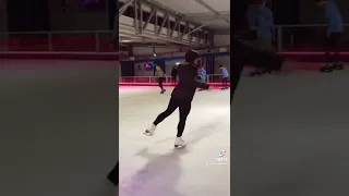 First time practicing 3 turns - Figure Skating