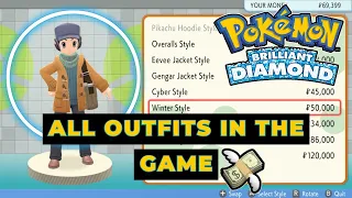 Pokemon Brilliant Diamond and Shining Pearl - Buying All The Outfits